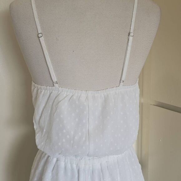Showpo White La Parisienne Mini Dress, Sundress, Swiss Dot Fabric, NWT, Sz. 6 - Picture 9 of 10